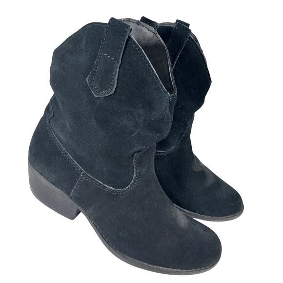 WHITE MOUNTAIN! LUXE BLACK GENUINE SUEDE LEATHER WESTERN COWBOY BOOTS! SZ 6M - Picture 10 of 10